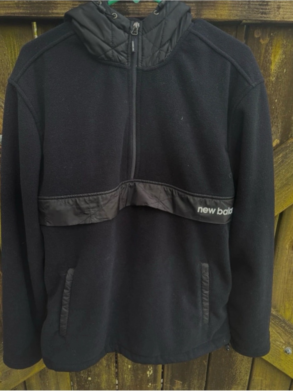 New Balance Black Half-Zip Fleece Pullover Jacket size medium